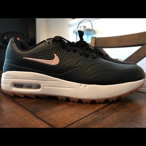 Nike Air Max 1 G Golf Shoe Black Bronze Size 9